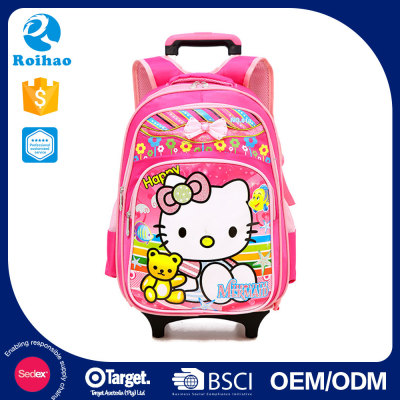 Bsci Superior Quality Cheaper Rolling Backpack Girl