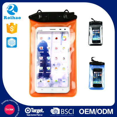 Roihao hot sale mobile phone transparent pvc bag, waterproof cell phone bag