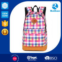 Roihao 2015 china supplier colorful ripstop girls backpack bag