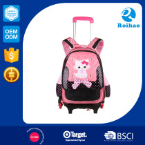Natural Color Best Choice! Super Quality School Rolling Backpacks