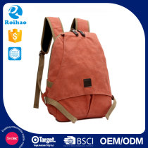 Best Choice! Cost Effective Custom Design Customizable New Pattern Exported Orange Canvas Backpack