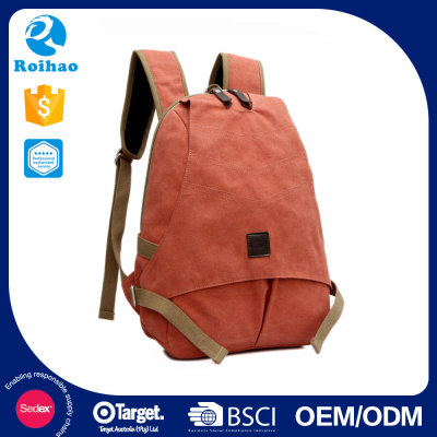 Best Choice! Cost Effective Custom Design Customizable New Pattern Exported Orange Canvas Backpack