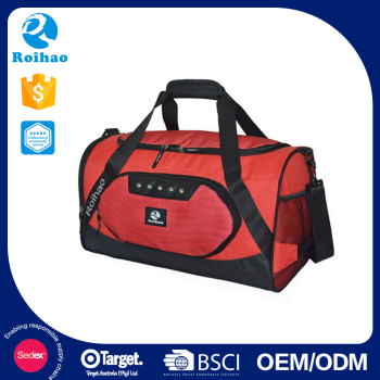 Roihao hot sell new design best wholesale gym bag, red fashion sport bags for gym