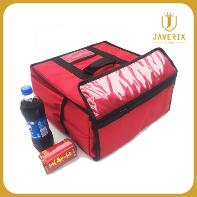 Javerix Supplier Red Oxford Carry Thermal Pizza Bag, Heated Pizza Delivery Bags
