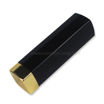 Gold black lipstick tube square lipstick tube luxury lipstick container for cosmetics