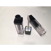 Black color Square shape Plastic Lip gloss tube empty lip gloss containe for cosmetics