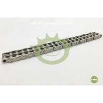 Stainless steel short pitch roller chain with straight side plates