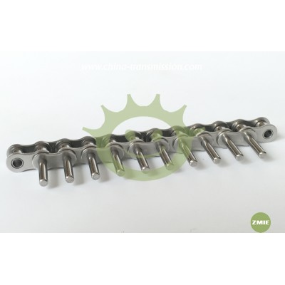 Stainless steel conveyor chain with extend pins