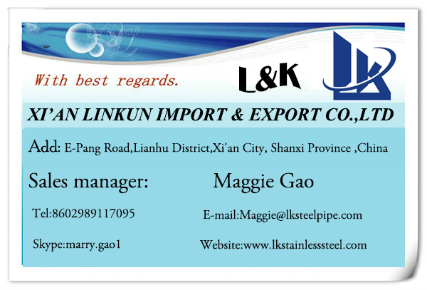 contact xalkwz..........com get lastest stainless steel pipe/tube price