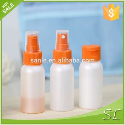 PVC bag packing for PE oval shaped cleaning bottle
