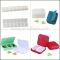 PP material type square colored travel pill case