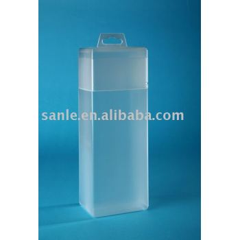 Cuboid clear plastic box for storaging