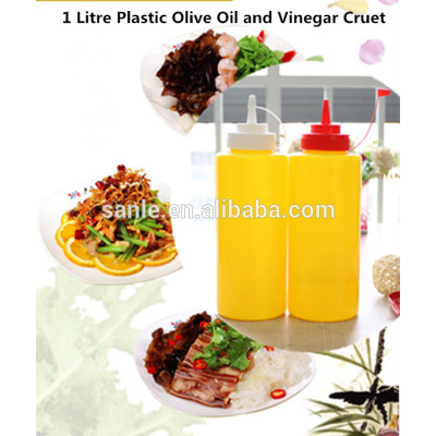 1 Litre Plastic Olive Oil and Vinegar Cruet
