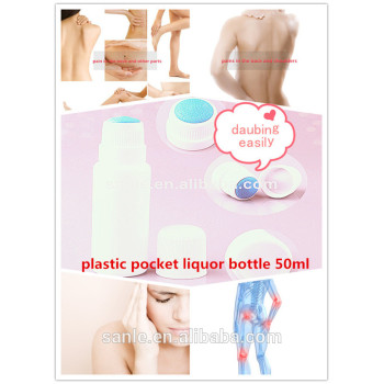 plastic pocket liquor bottle 50ml