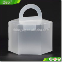 Clear plastic food packing box for cake small clear folding