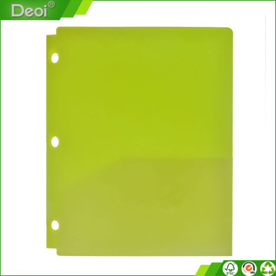 Colorful PP plastic file folder & Polypropylene personalized with punch hole PP file folder made in shanghai