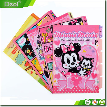 Factory custom A4, A5 size PP 5 pocket file folder with great price