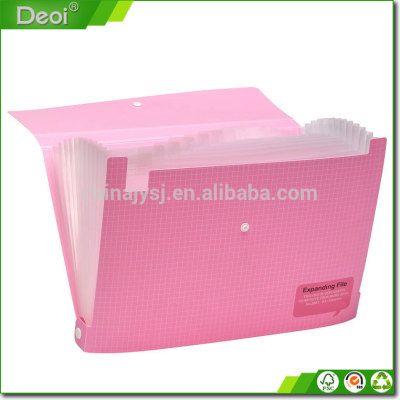 High Quality Pp Plastic Bag Colorful Pp Expanding Folder Waterproof File Package