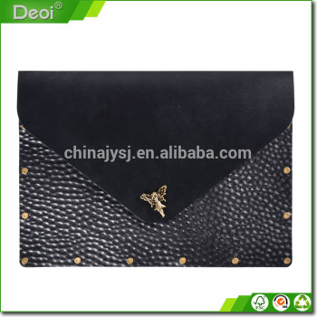 black pu leather bag luxury artificial leather bag made in Shanghai OEM factory