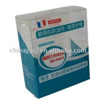Model JY-3001 PP PVC PET Plastic packaging box (folding box) used for cosmetics