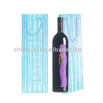 PP wine bag with UV printing, bottle bag