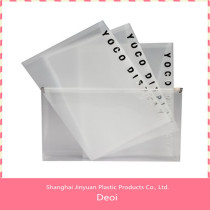 PP carry handle sturdy plastic zipper bag professional OEM customized stationery factory