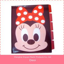 Deoi OEM factory customized PP/PVC/PET durable pp made in china five insert file holder