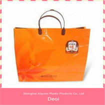 shanghai pp large portable designer shopping plastic bag made in factory