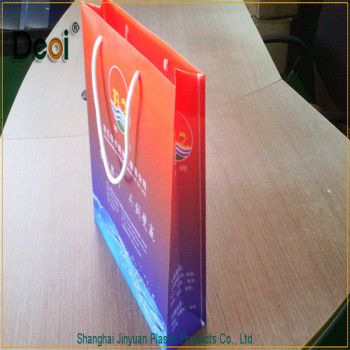 stationery OEM factory and customized decorative hard plastic pp gift bags