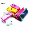 Customized Colorful PP Pencil Box with button