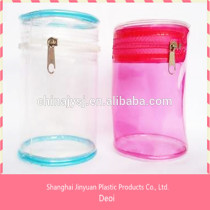Colourful Plastic Cosmetic Bag with Zipper