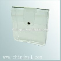 PVC Plastic Cosmetic Bag with Button Closure