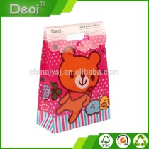 colored pp plastic bag used for gift advertisement promotion with bear pattern