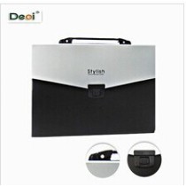 Black and white pp plastic handle document bag