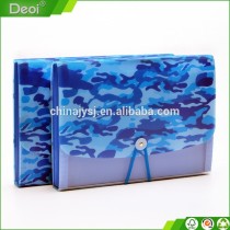 OEM factory fashionable pp plastic camouflage expanding file case