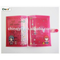 hot new products recycled durable pp plastic book cover with self adhesive button