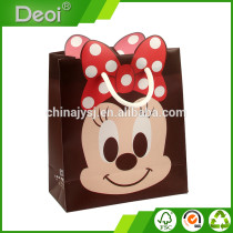 custom made OEM factory high-quality pp plastic micky mouse shopping gift bag