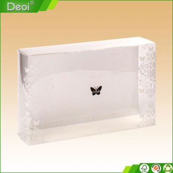 New custom logo pp Polypropylene plastic high Quality PP cosmetic Box with butterfly printing made in shanghai OEM factory