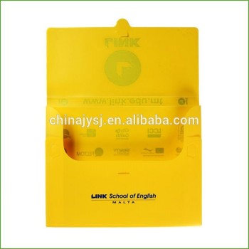 high-quality recycled custom made pp plastic yellow color stationery box with handle
