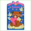 Polypropylene plastic write pad with cute bear printing, pp/pvc/pet children writing boards for students which made in Shanghai