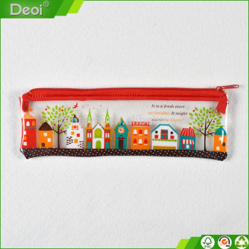 New Style and Recycle Durable Transparent PVC/PP Pencil Bag With Ziplock For Students