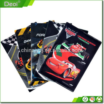 Fashion printing back to school plastic OEM excercise book cover
