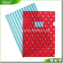 Fresh polypropylene material 0.2mm A4 office folder sizes waterproof L shape file holder which made of Sand surface