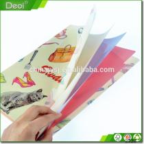 custom design L shape folder,pp types of stationery folder plastic expanding wallet