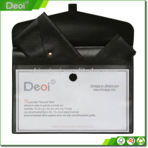 Black PVC Pocket Document Bag