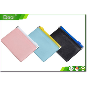 Ecofriendly Non-toxic eco-friendly heat seal clear pink PVC slider zip bags
