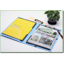 high quality custom plastic A4/A5 office double clip board with metal hook