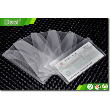 PP plastic Documents pouch transparent Ticket pocket/ PVC clear bill pocket