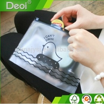 waterproof Cute Chick Translucent Folder Pull Side Pouch Pvc File Bag
