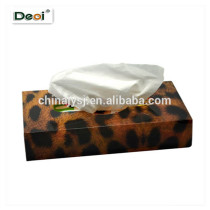 made in China high-quality OEM factory pvc plastic table tissue box with leopard printing